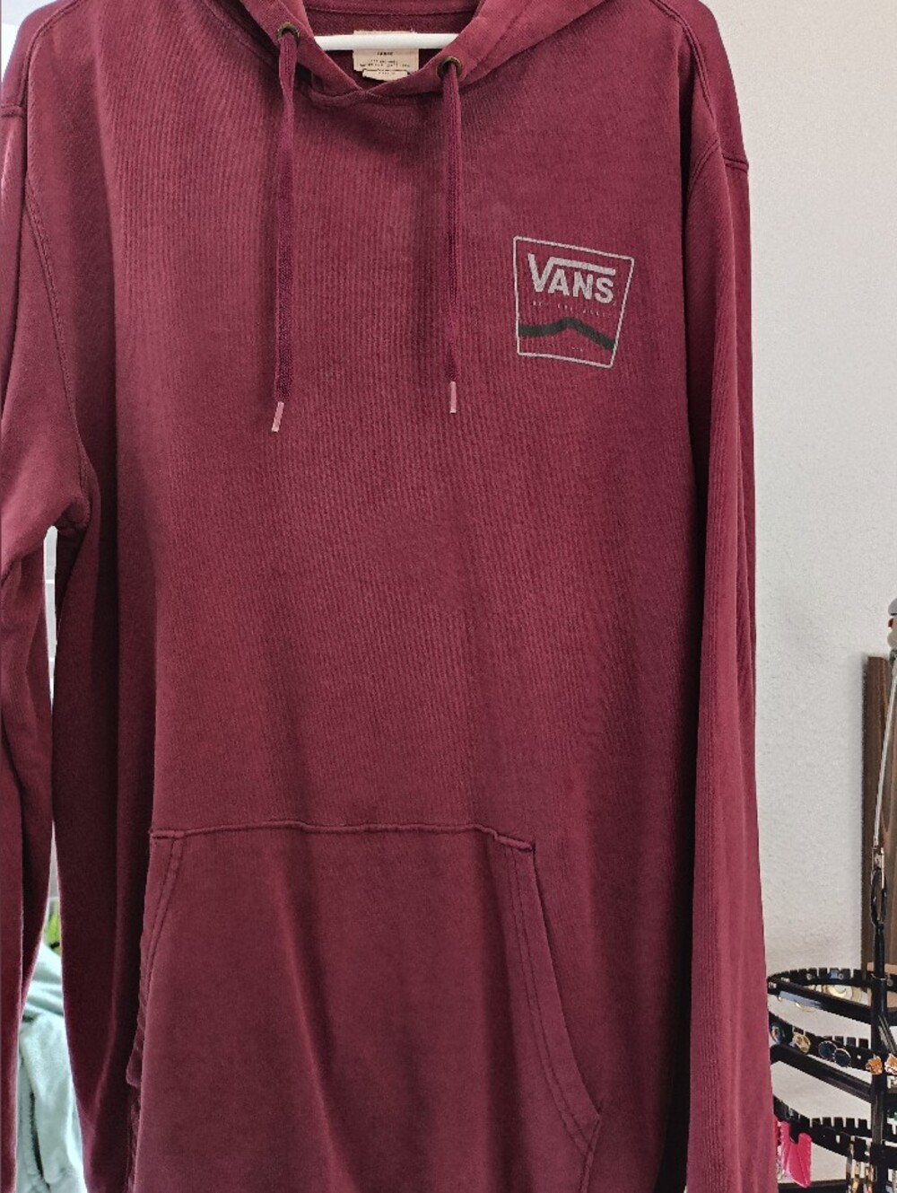 Vans Men's Burgundy Crewneck Pullover Hoodie